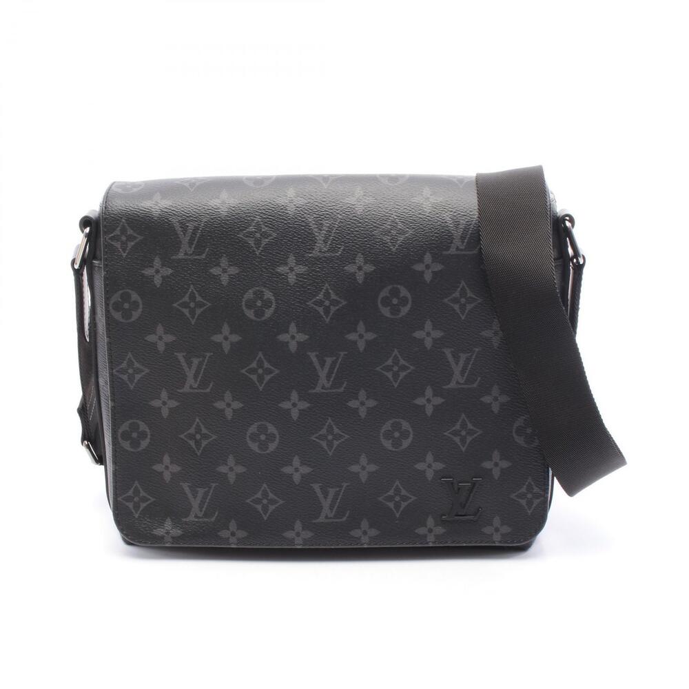 Louis Vuitton District Shoulder Bag Canvas Leather Monogram Eclipse Black